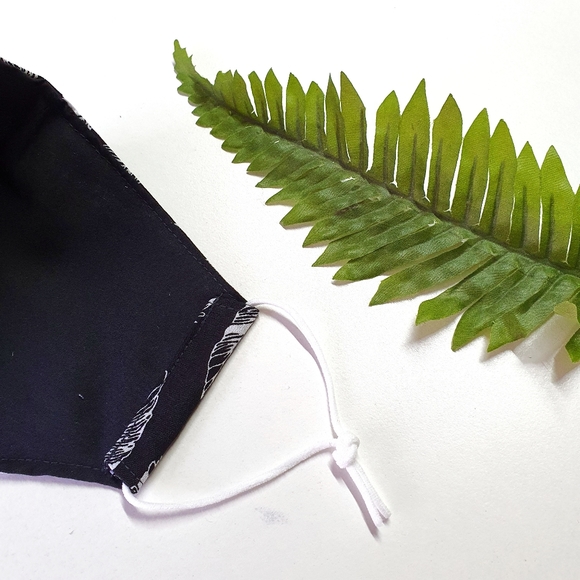 5 for $15 * White Fethers Cotton Face Mask - Picture 3 of 5